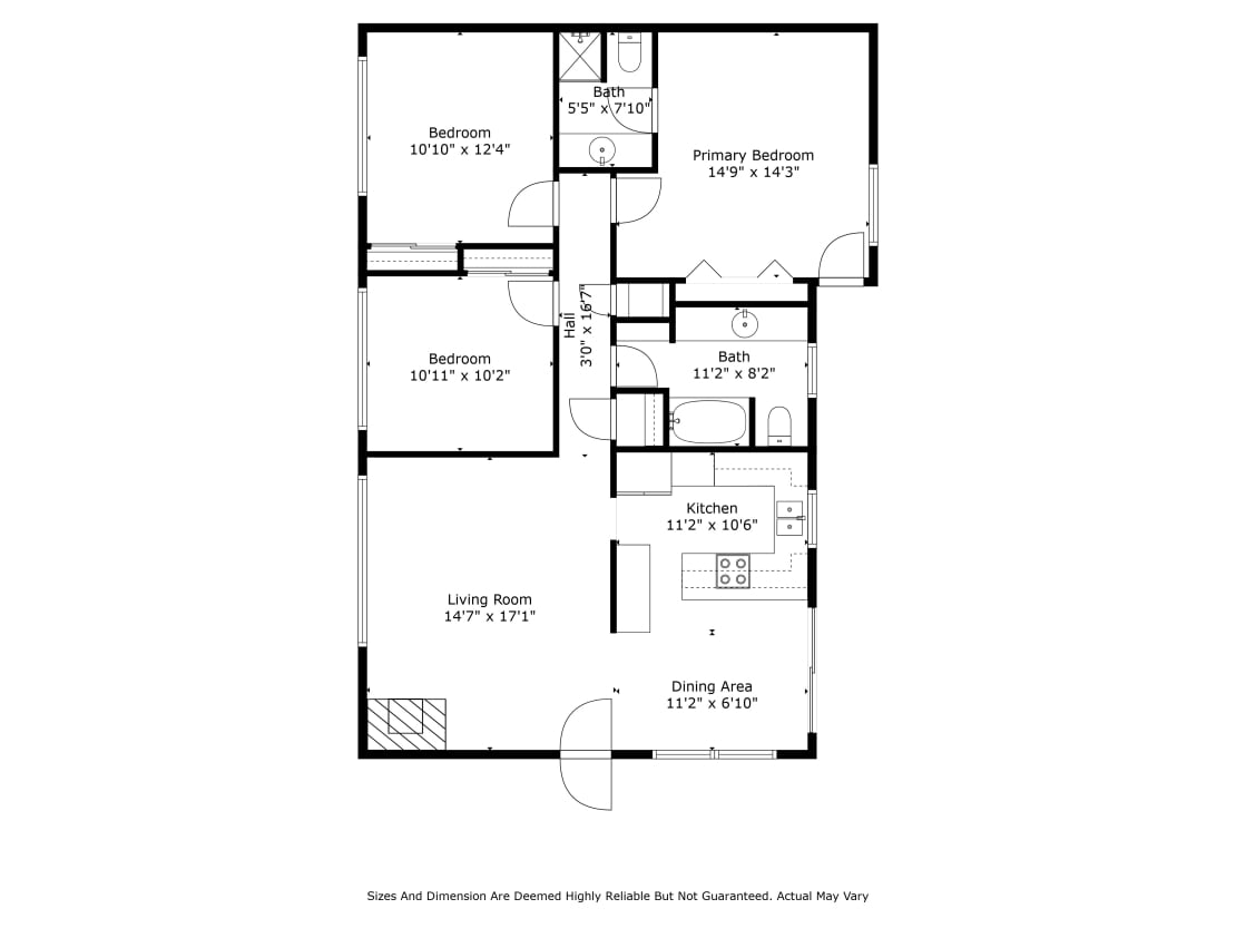 14616 Osage Floor Plan -  Unit A